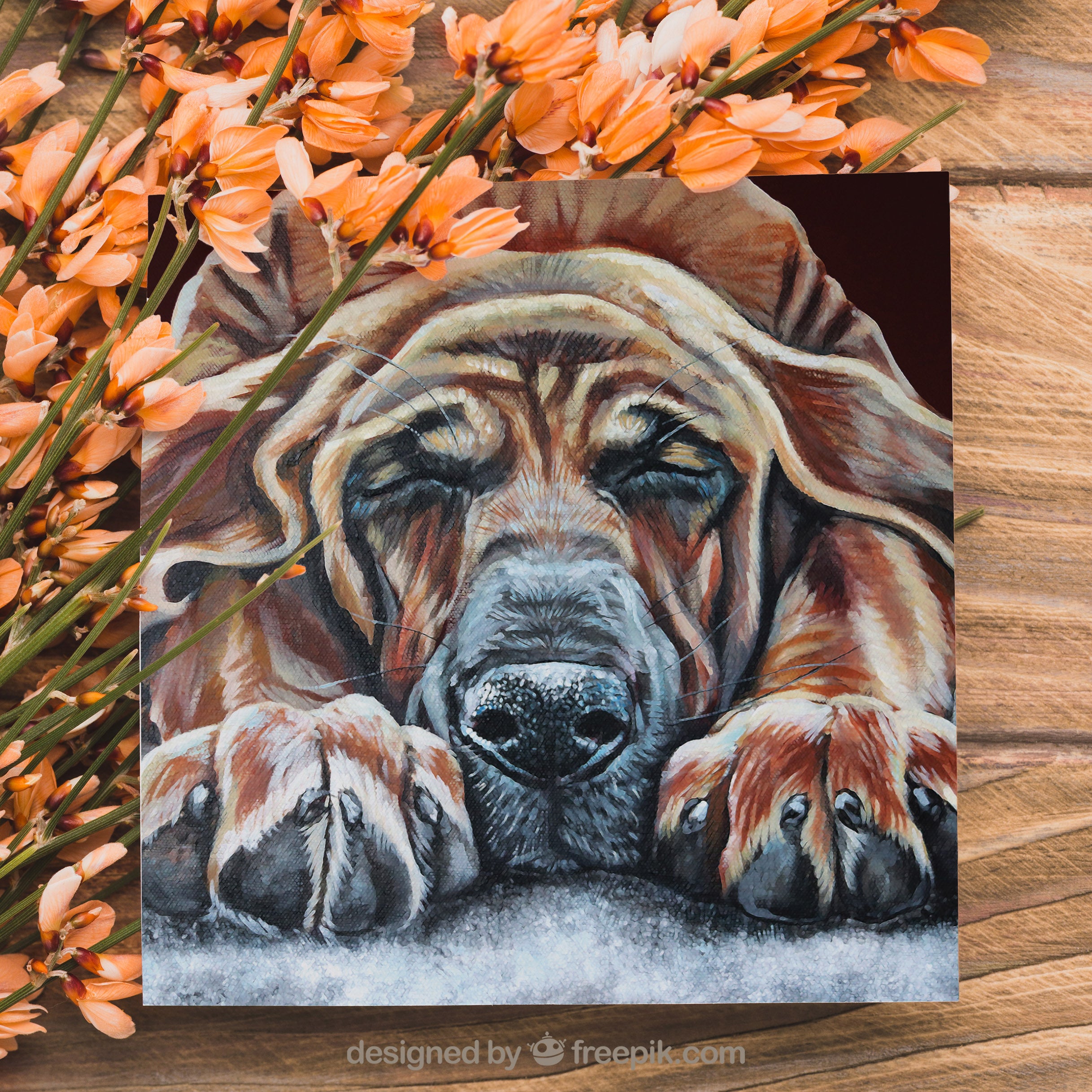 bloodhound greeting card