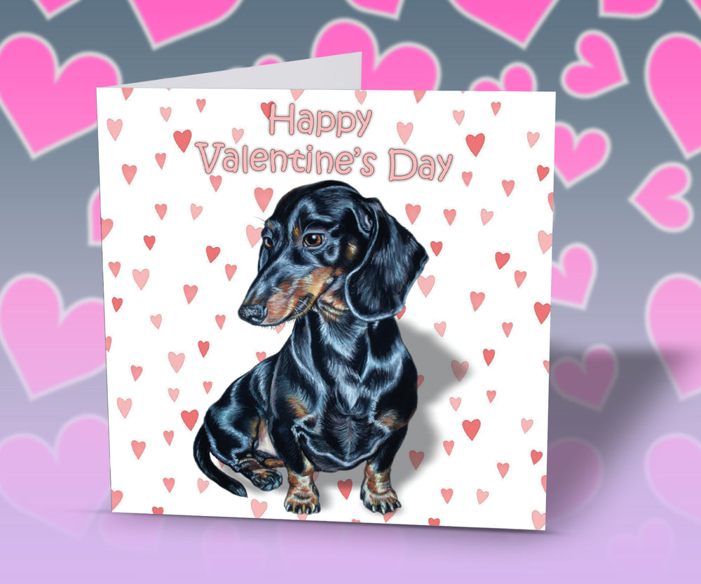 valentines card dachshund