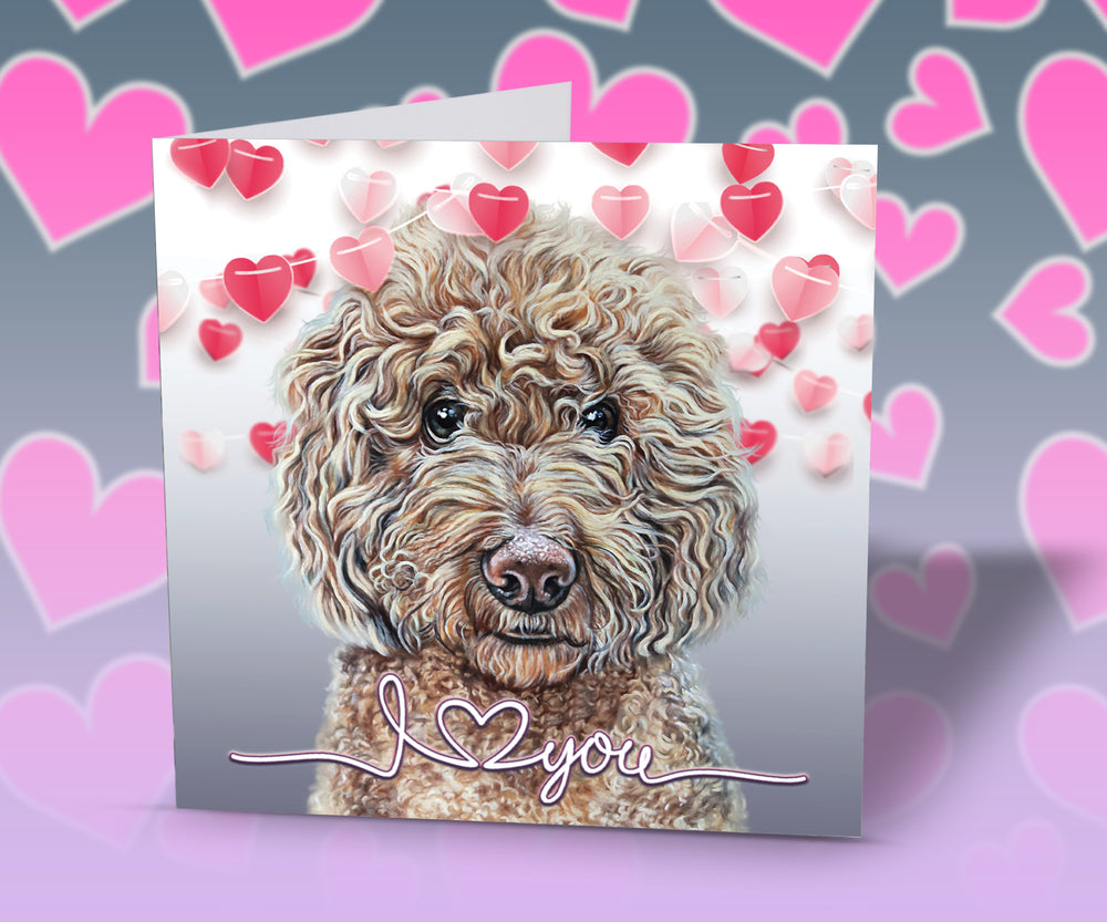 valentines day card labradoodle