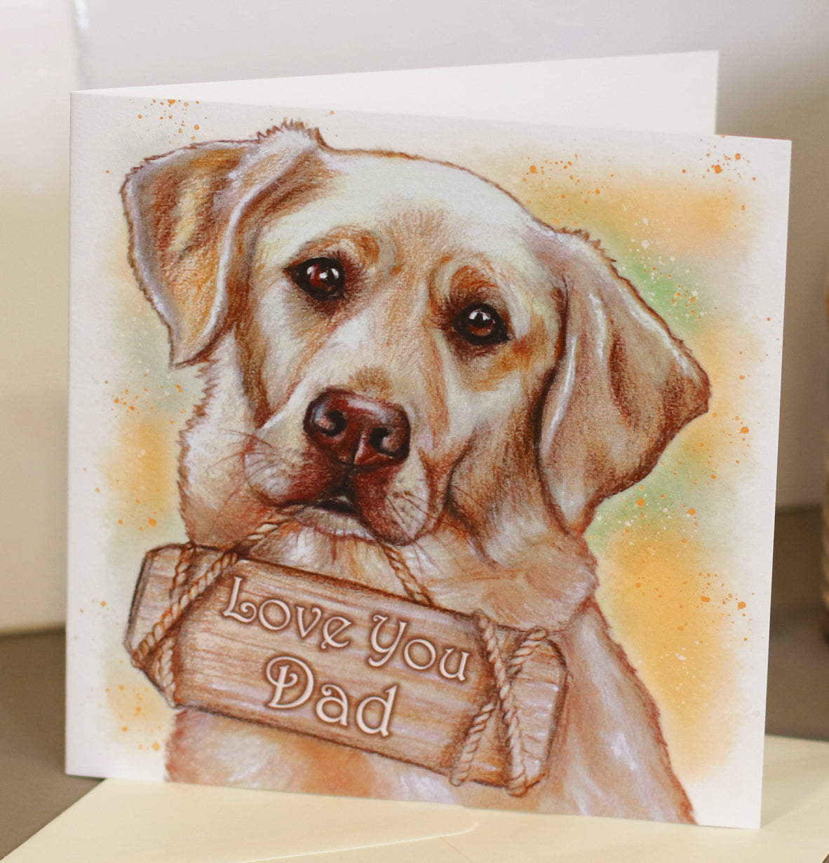 Yellow Labrador Retriever Father's Day Card