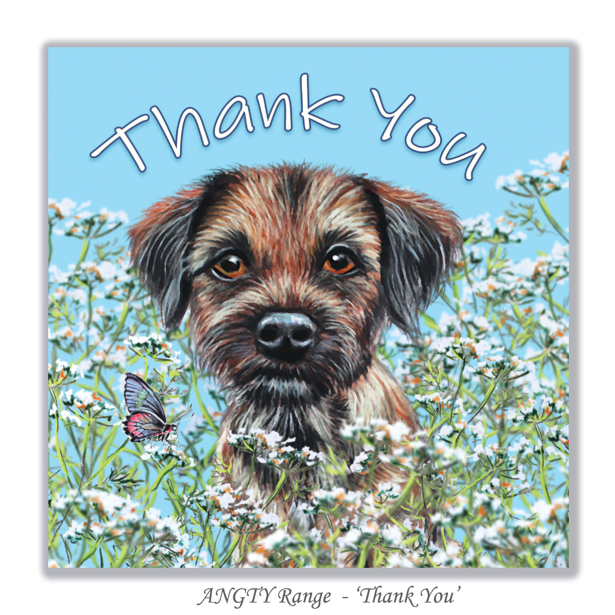 border terrier thank you card