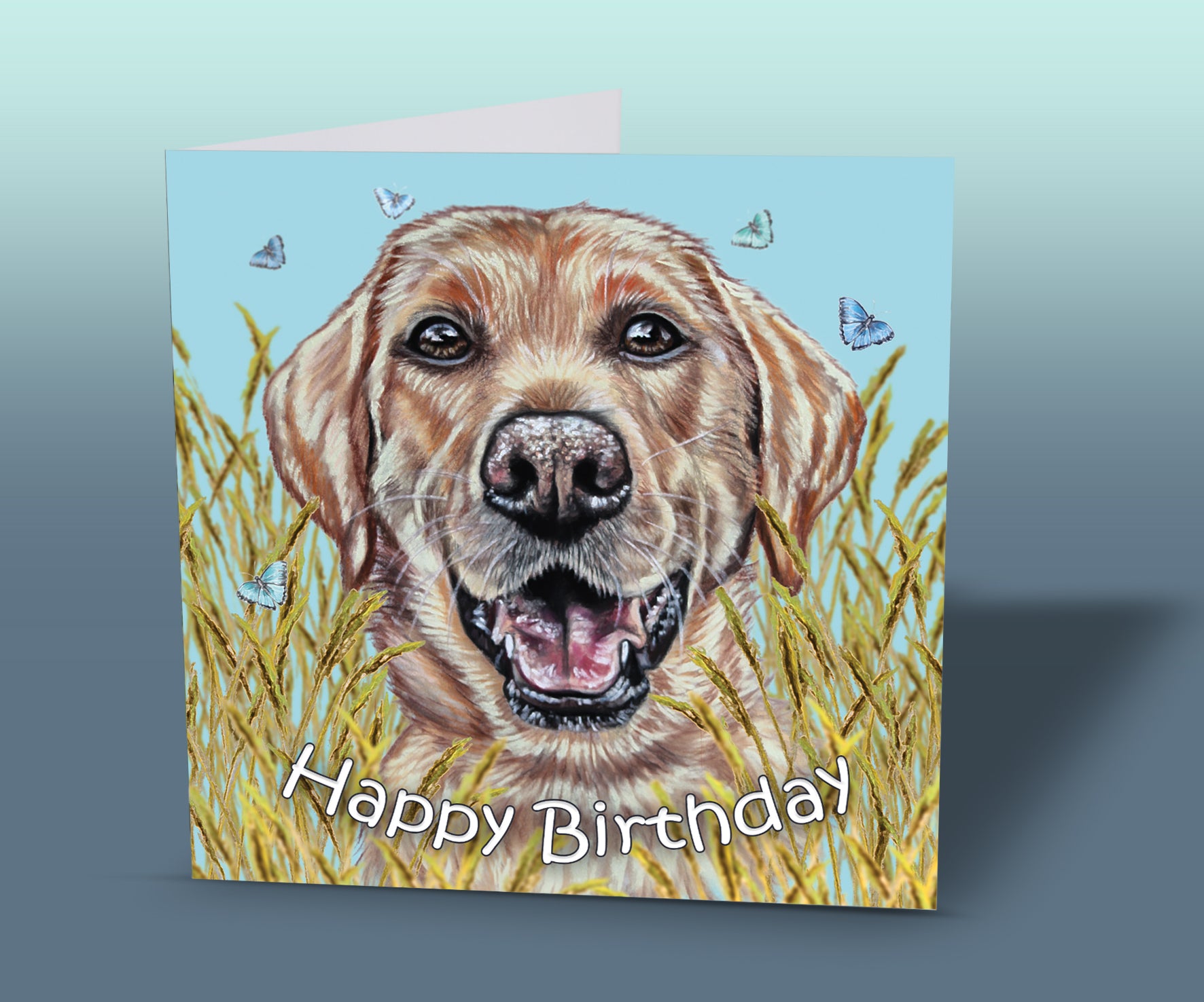 labrador birthday card