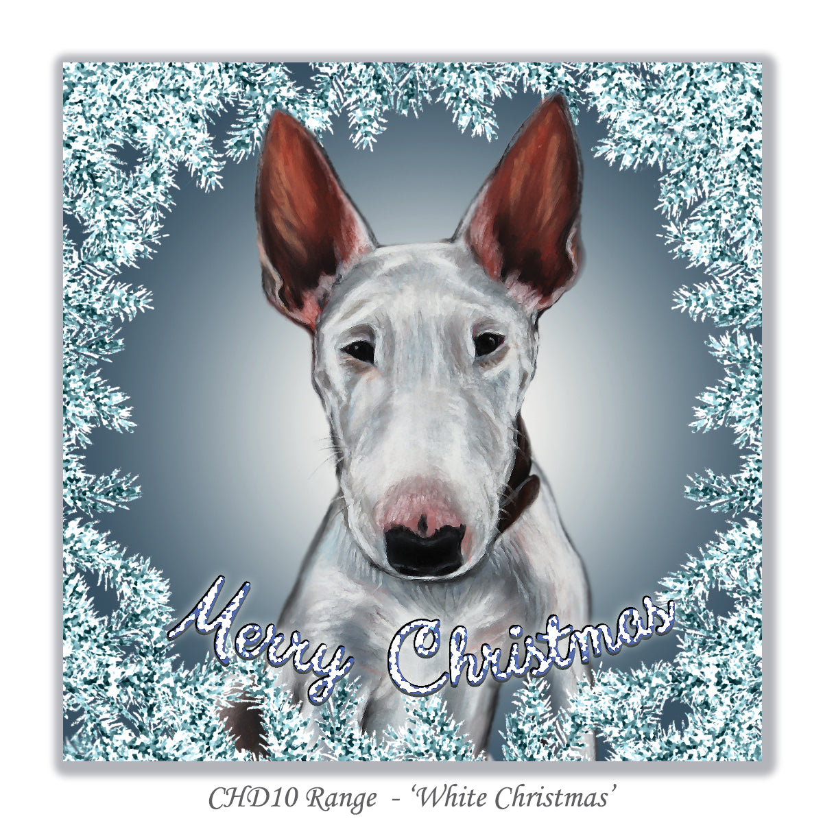 Bull Terrier christmas card