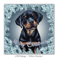 Rottweiler puppy christmas card