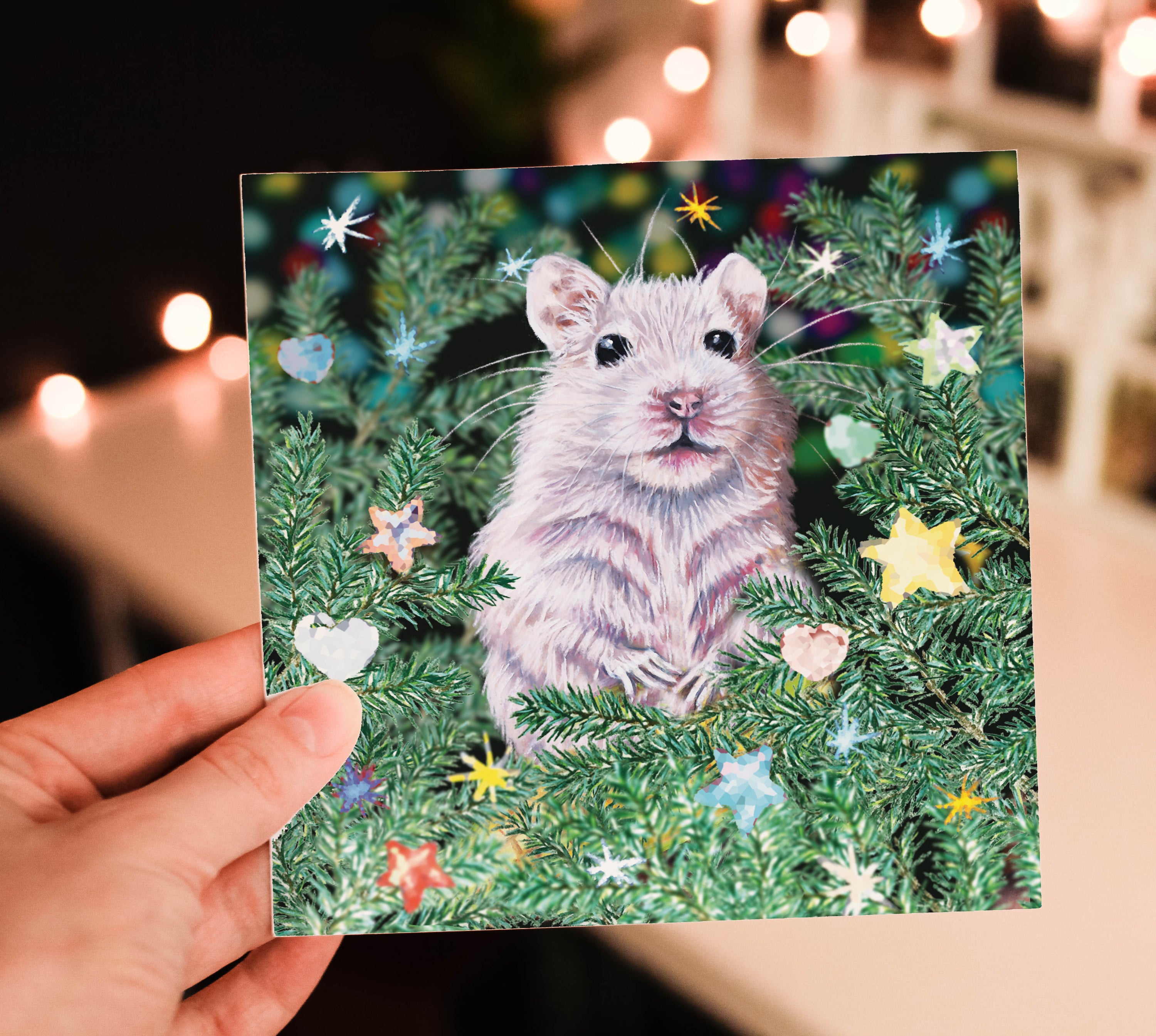 hamster christmas card