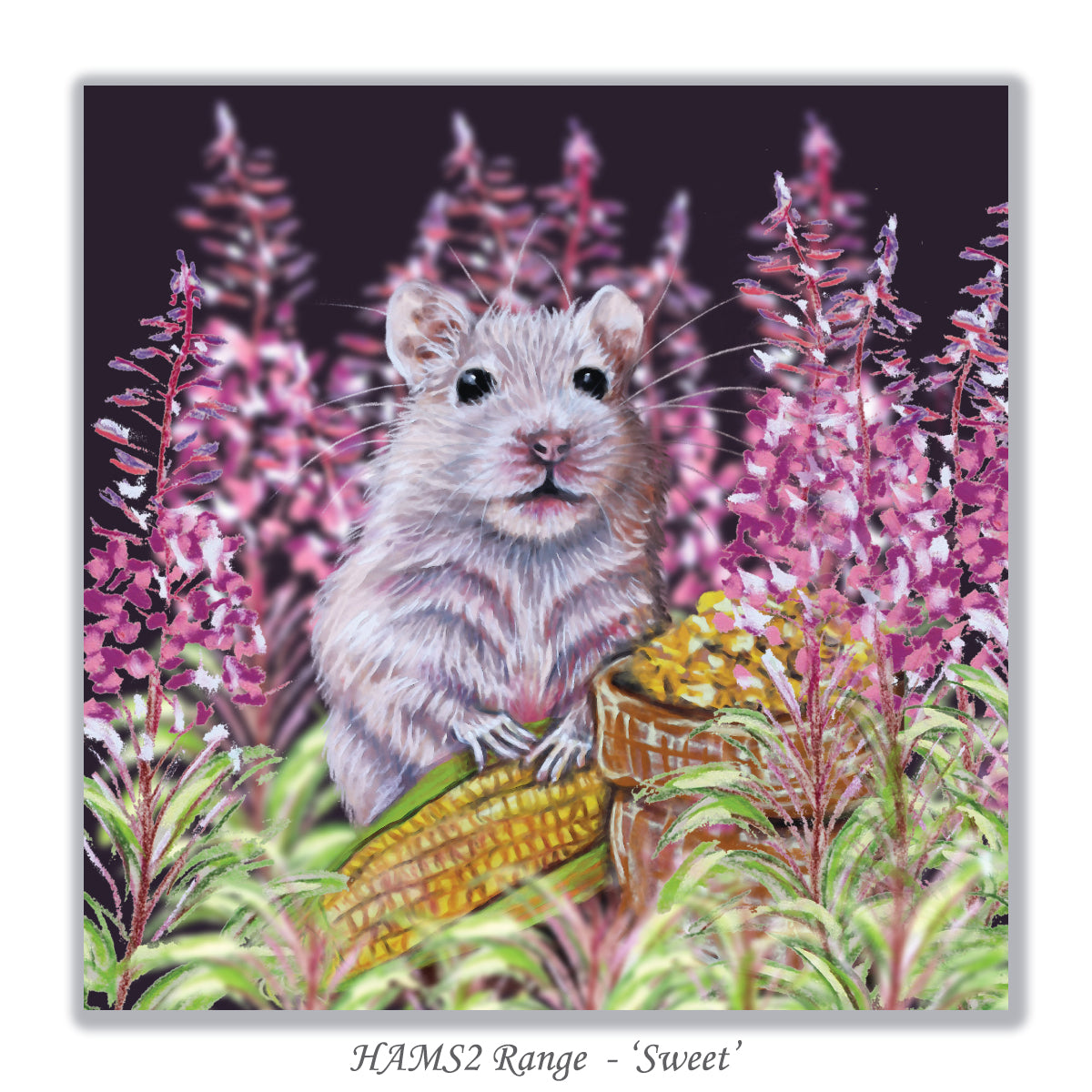 greeting card with hamster 