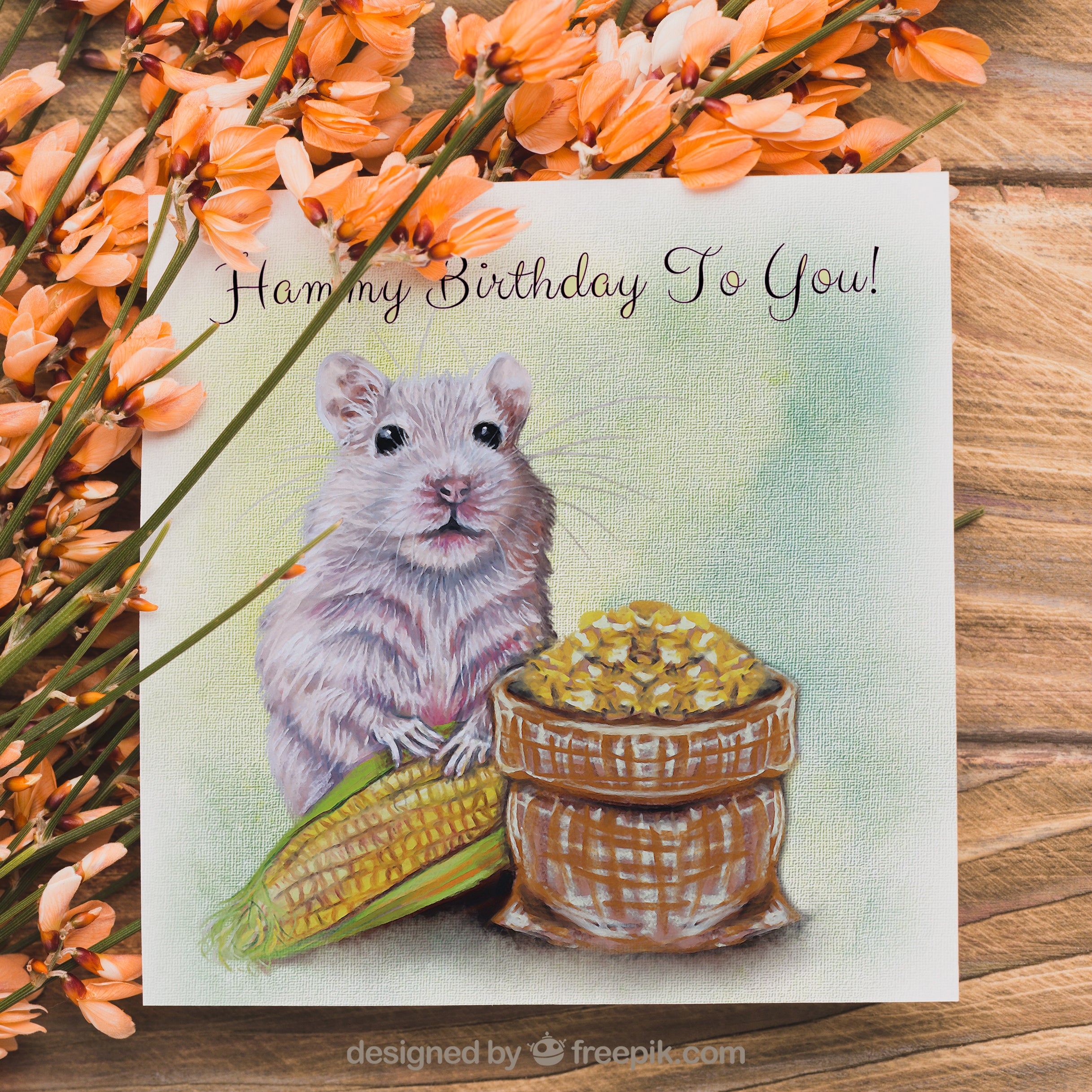 birthday card hamster