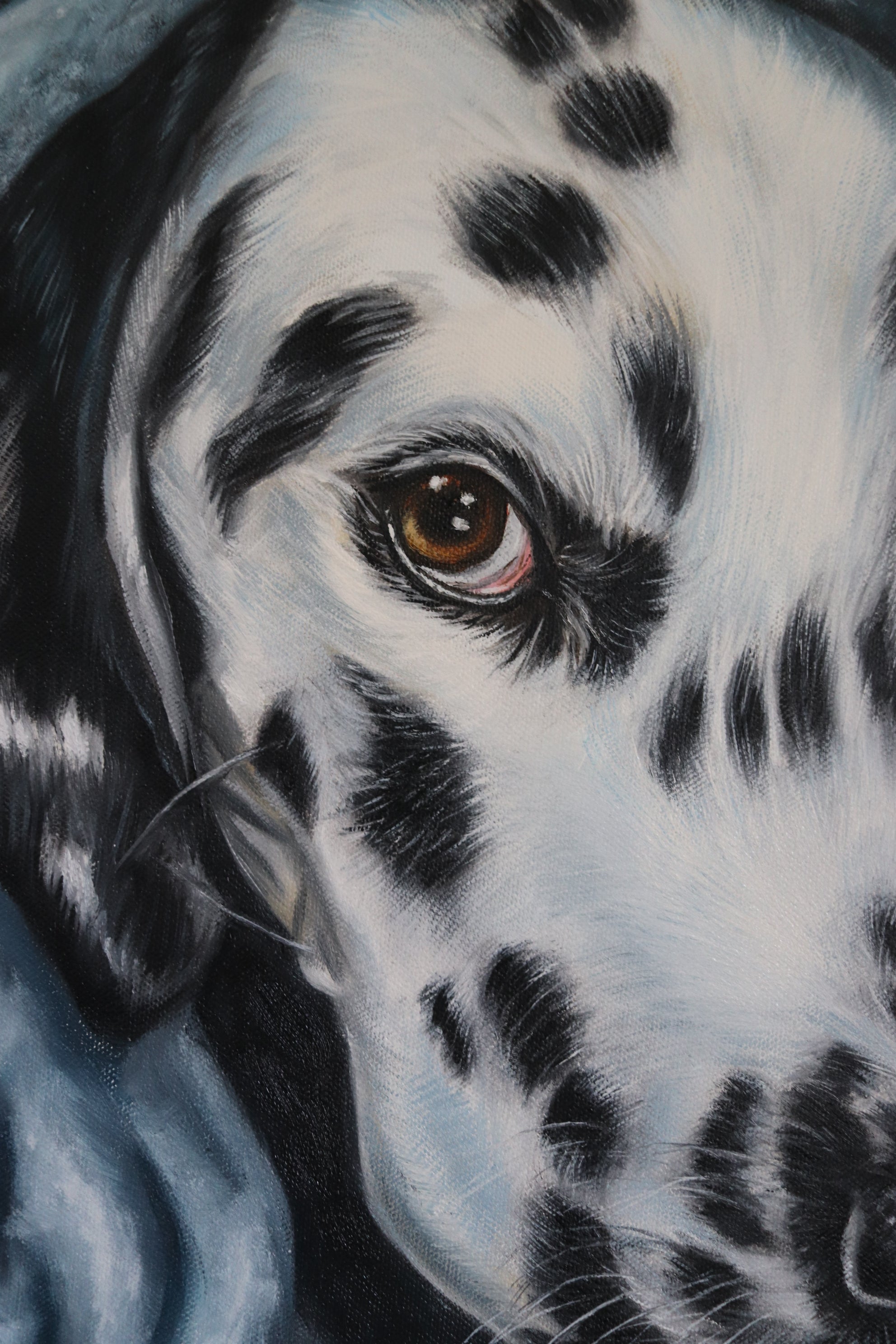 oil painting dog