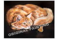 ginger cat art print