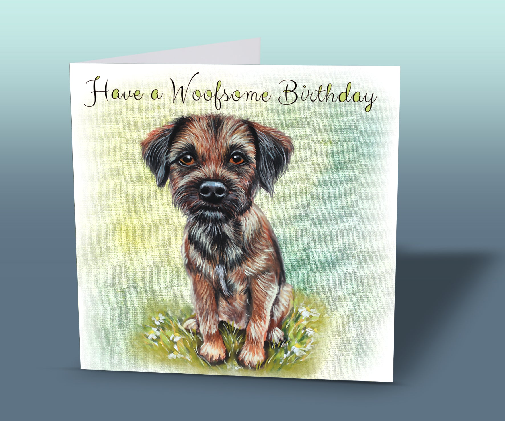 Border Terrier Birthday Card
