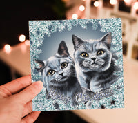 christmas card cats