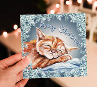 christmas card kitten