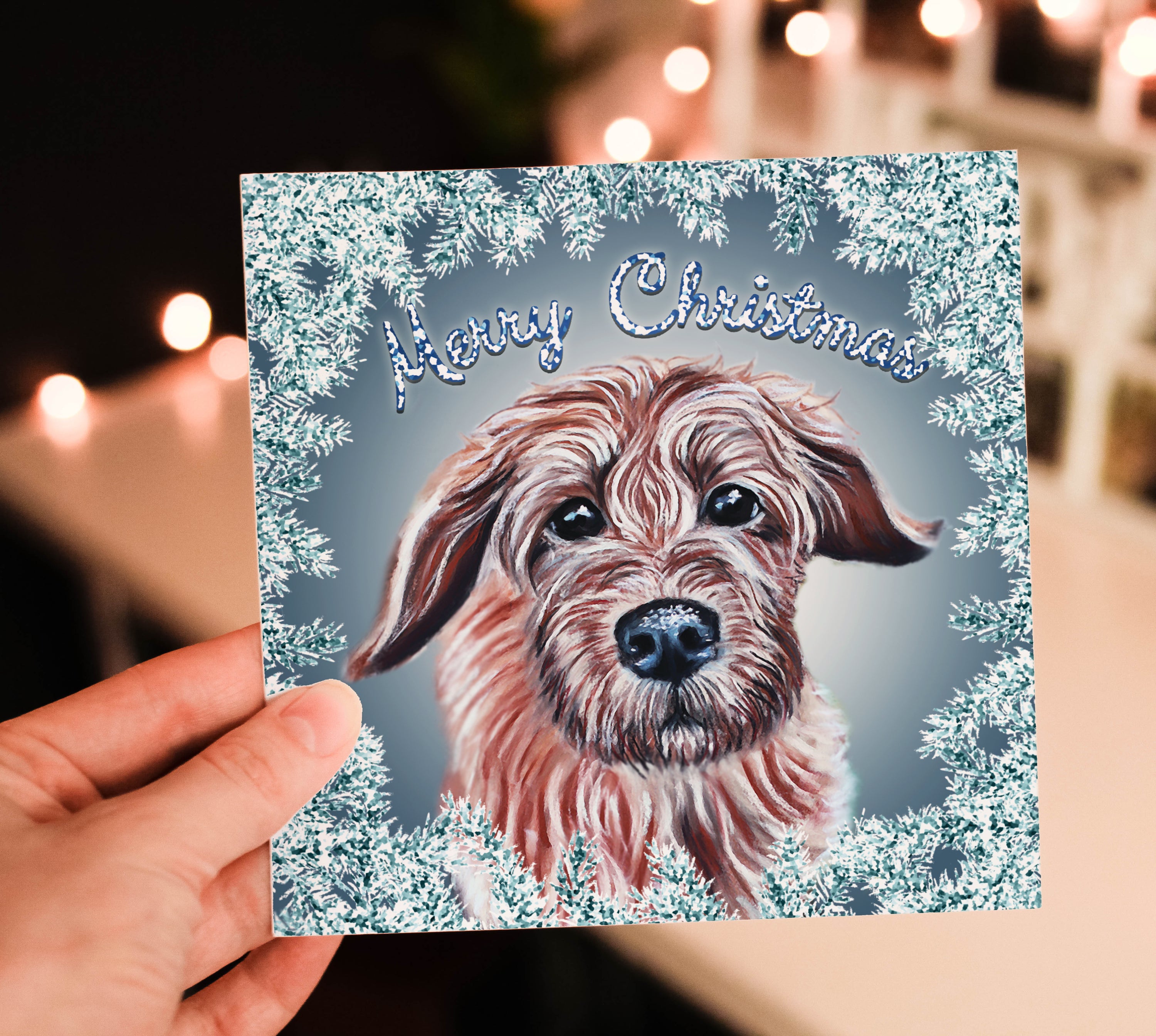 Cute Dog Christmas Card