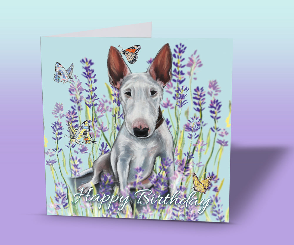Bull Terrier Birthday Card