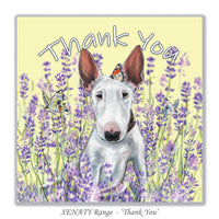 bull terrier card thank you