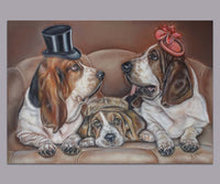 basset hound dog art