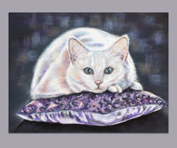 original pastel art cat