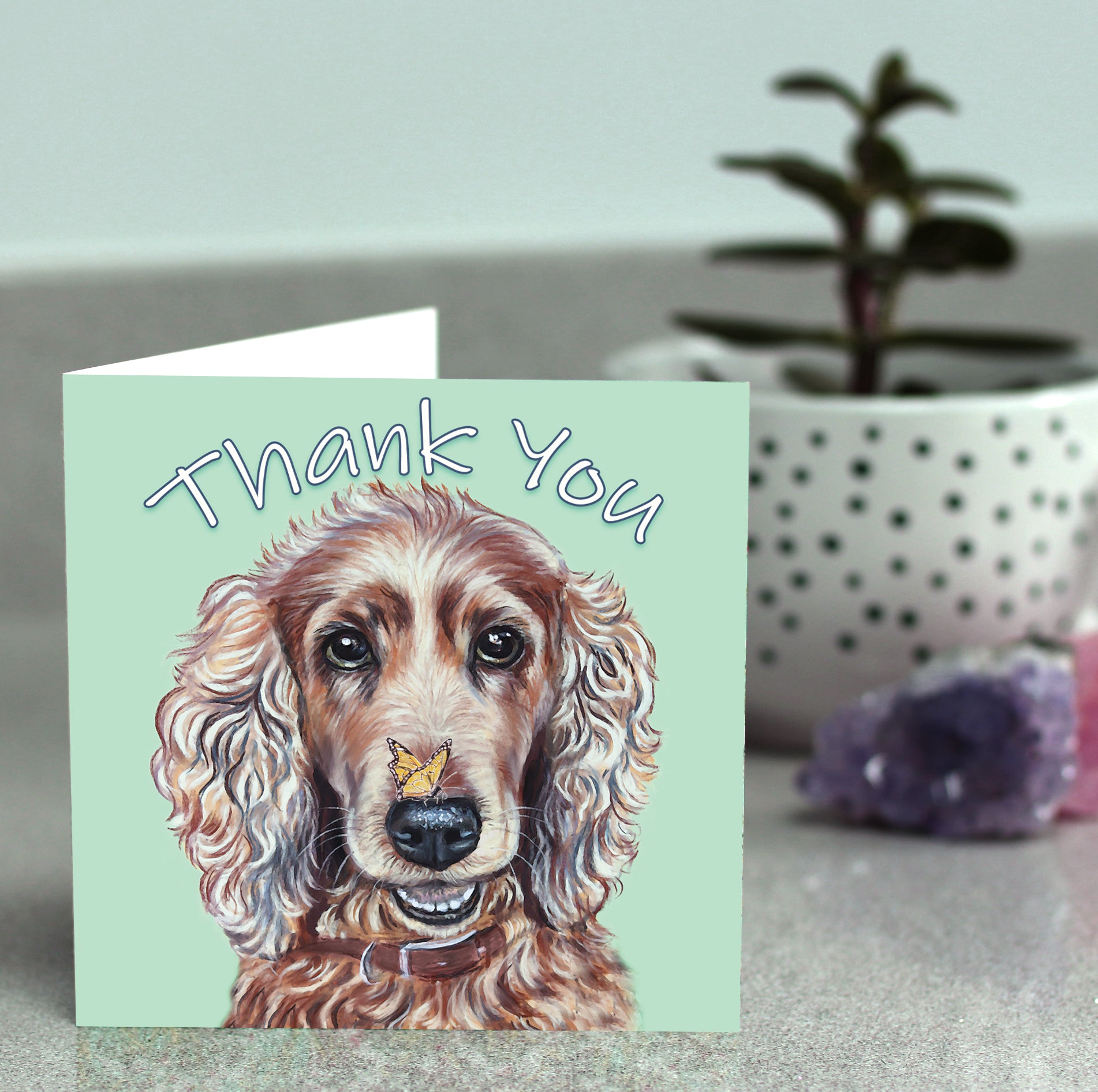 cocker spaniel card