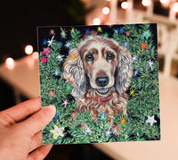 cocker spaniel christmas card