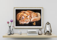 ginger cat wall art
