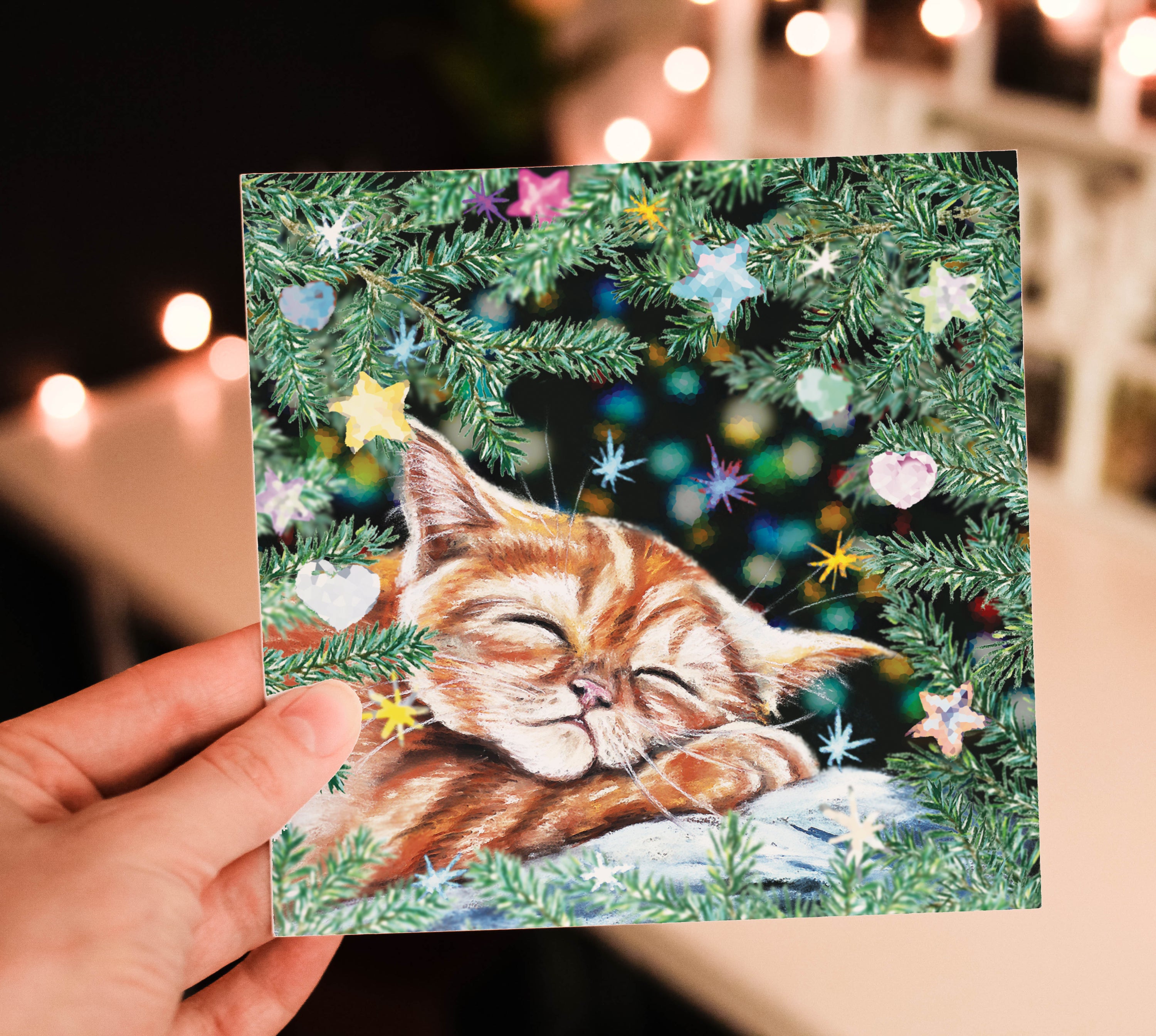 cute kitten christmas card