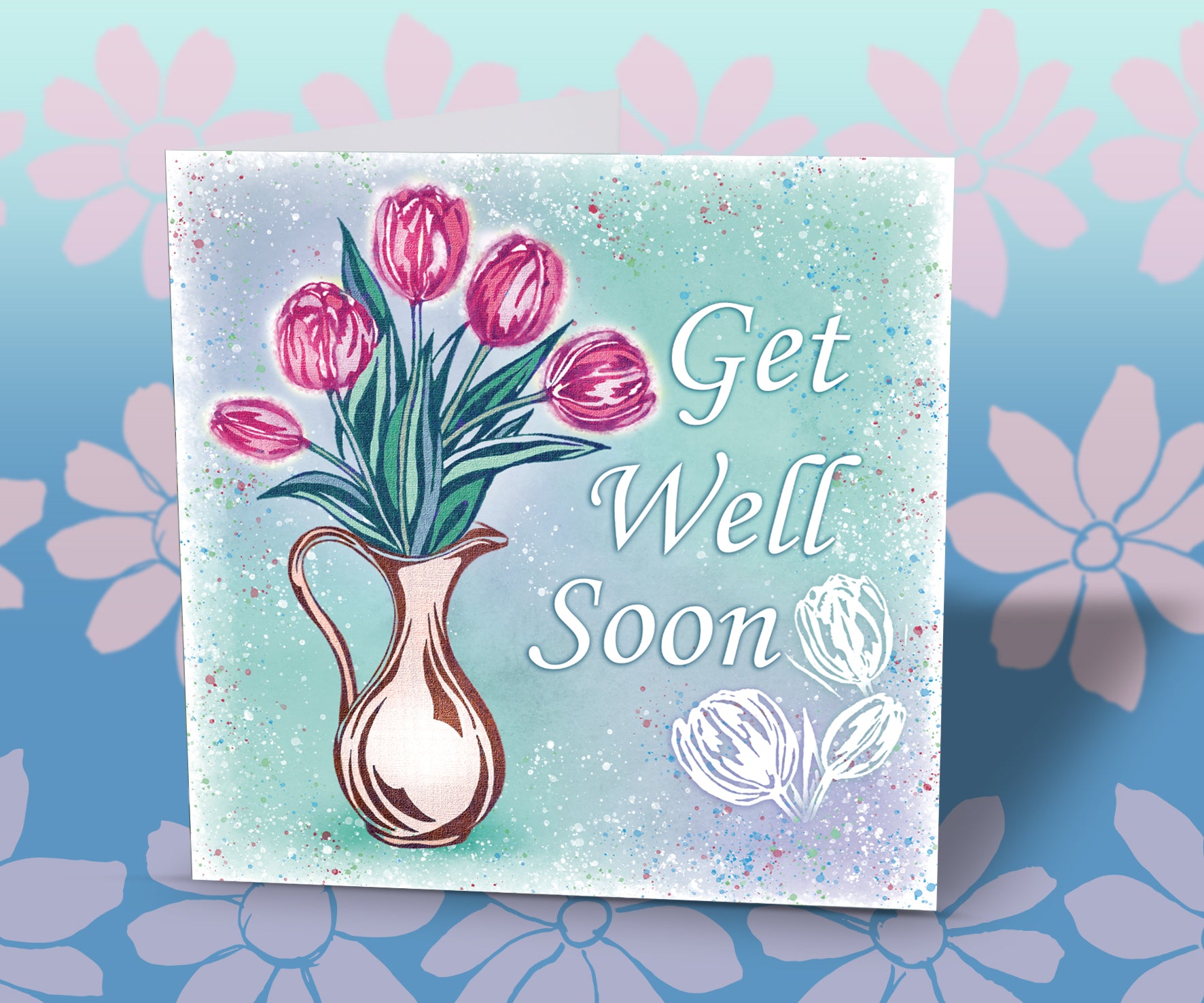 Get Well Soon Card Flowers