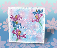 Birthday flower card.