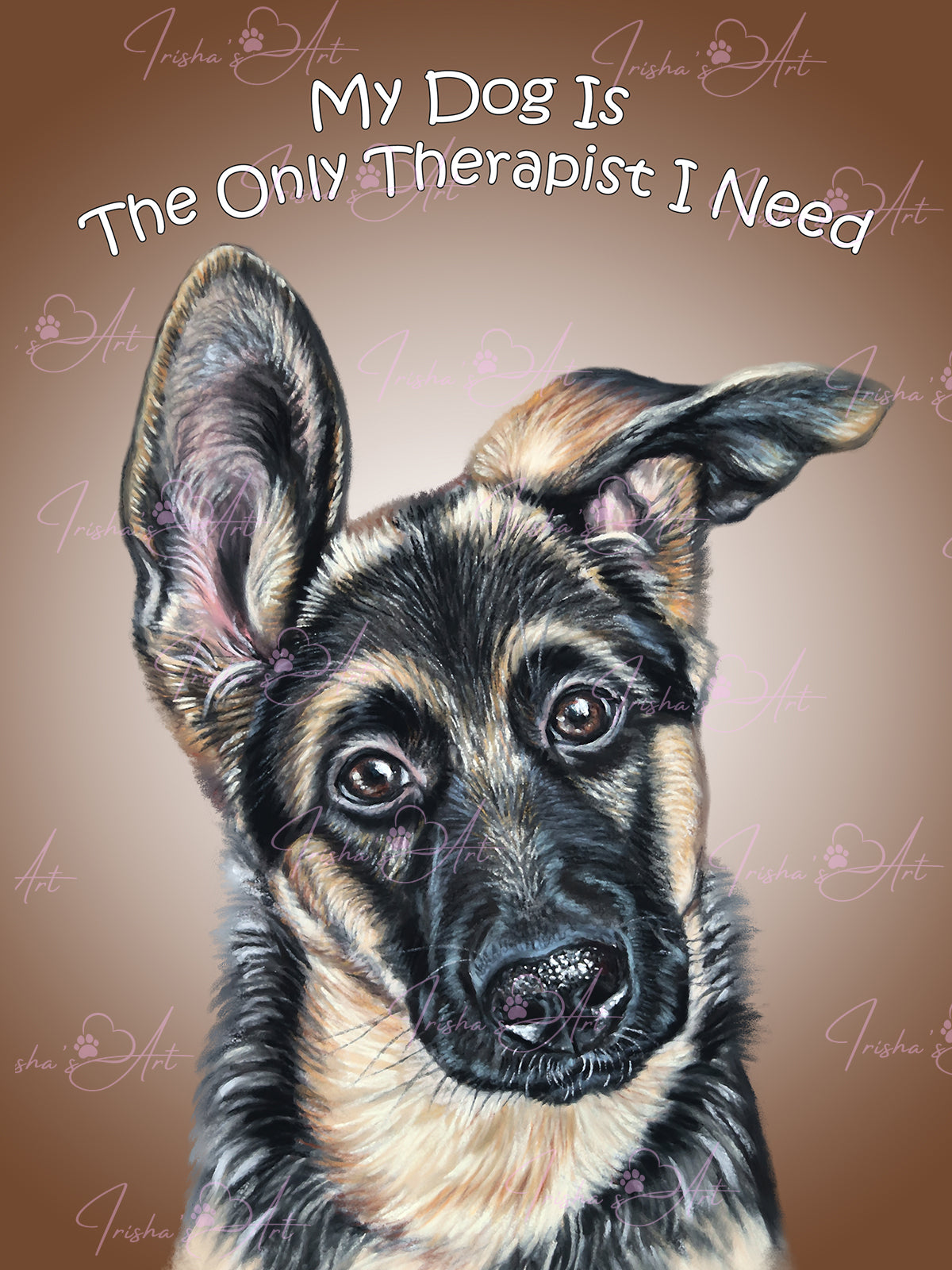 German Shepherd puppy wall art