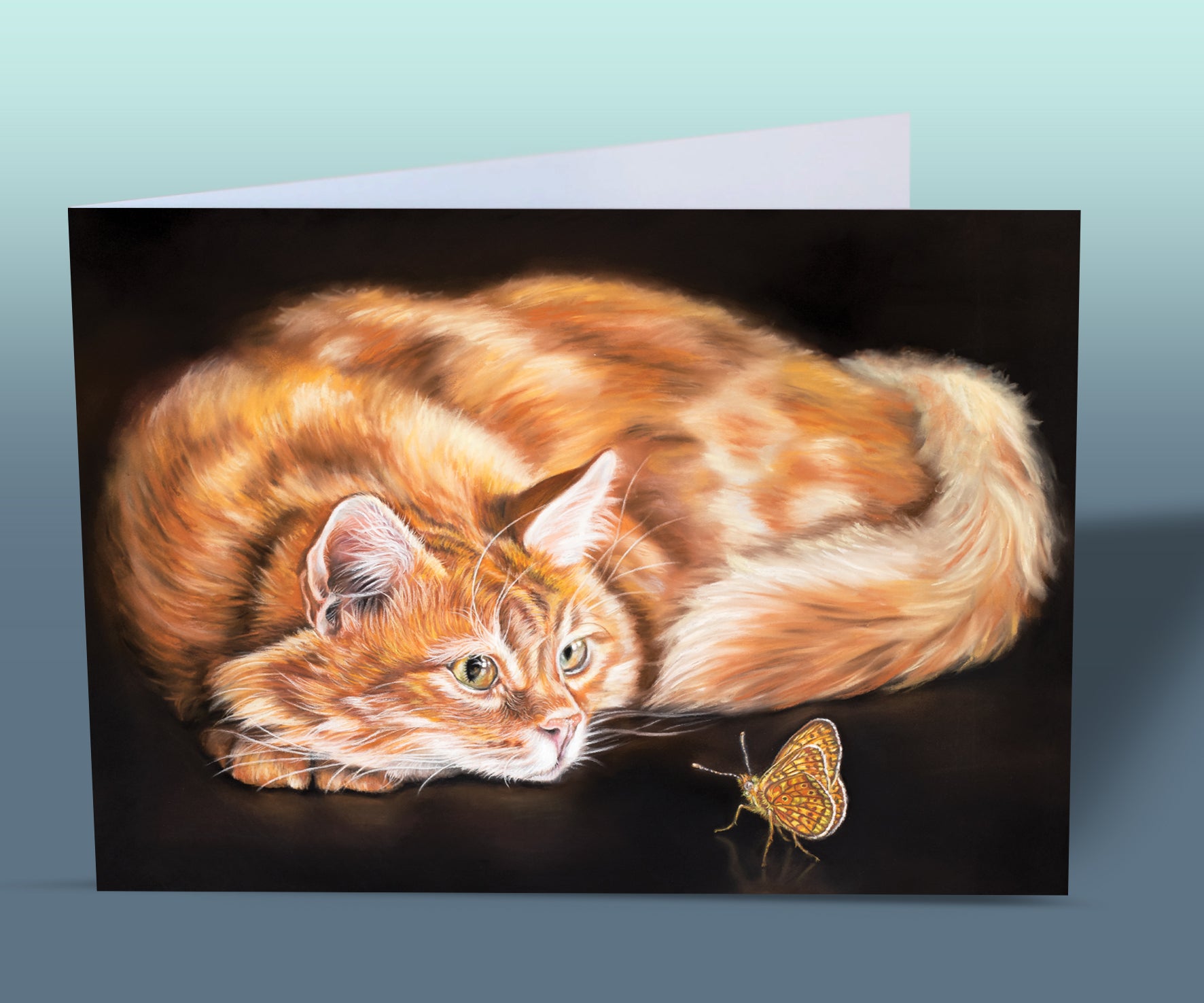 ginger cat birthday card