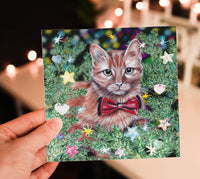ginger cat christmas card