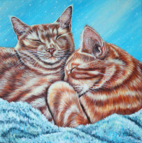 acrylic painting cats