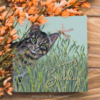 cute birthday card cat