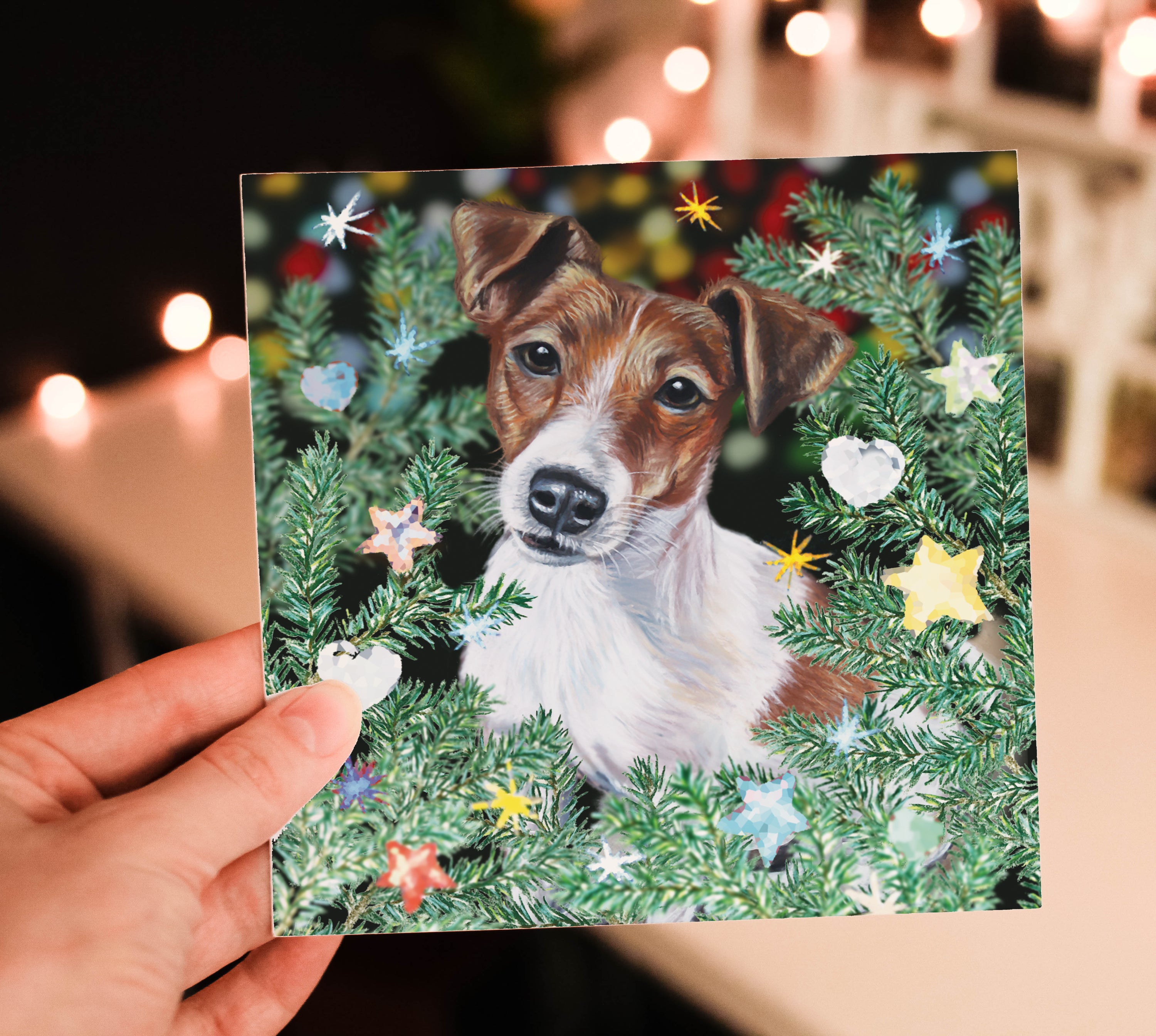 Jack Russell Terrier christmas card