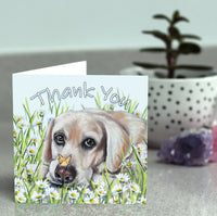 card from the dog labrador