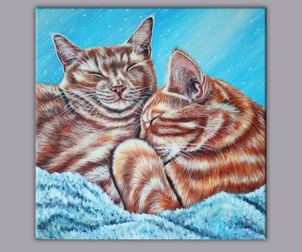 original painting for sale cats
