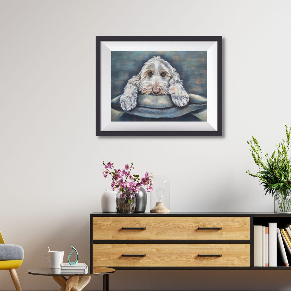 original pastel art for sale dog