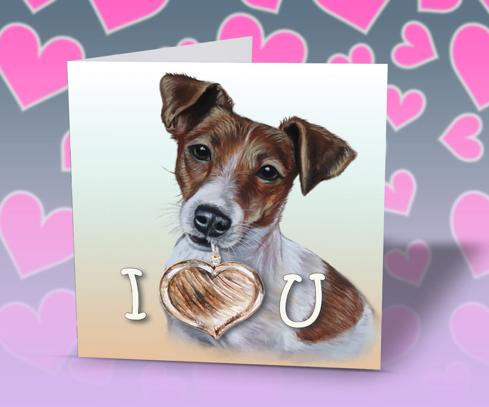 Jack Russell Valentines Day Card