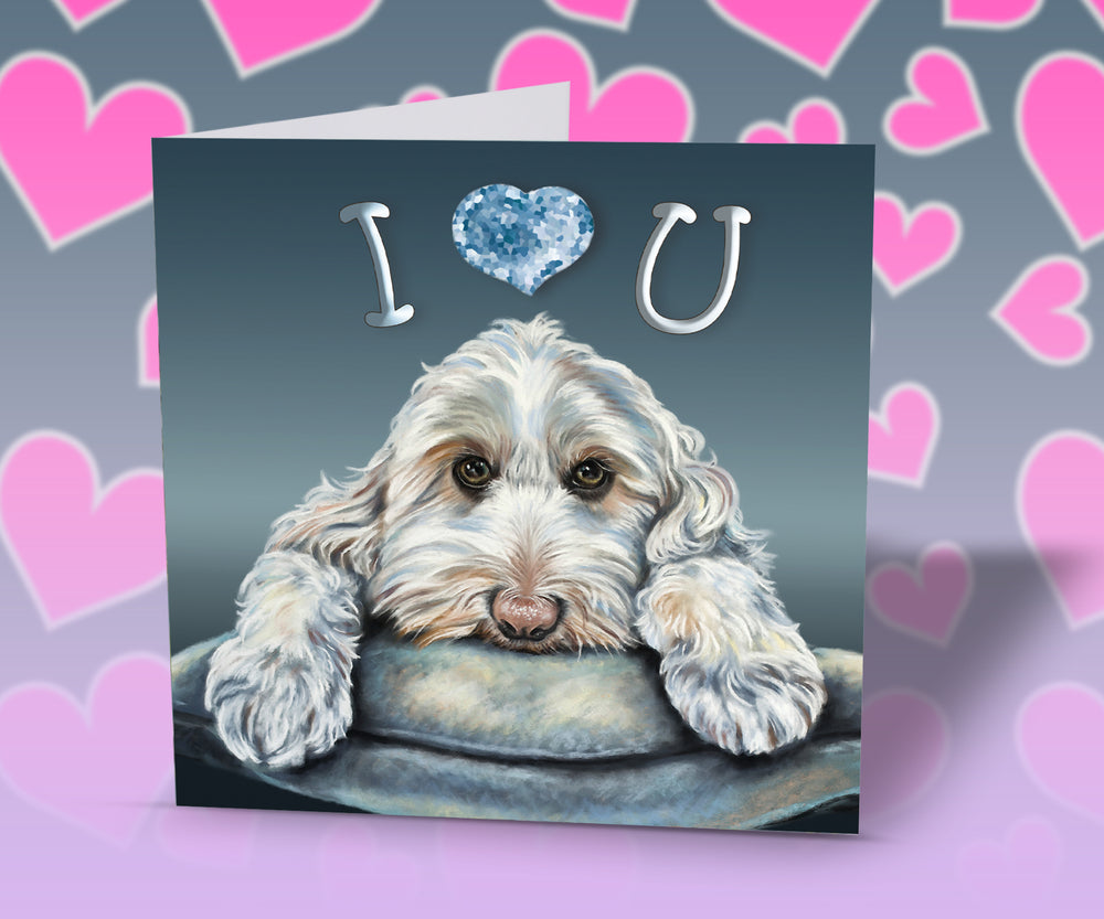 Labradoodle Valentine Card