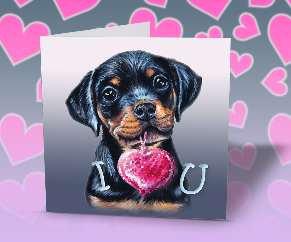 Rottweiler Valentine Card