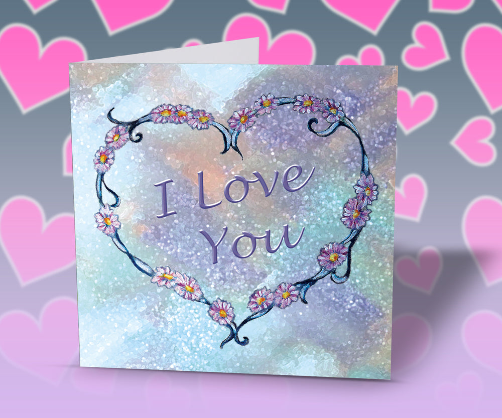love heart valentine card