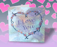 love heart valentine card