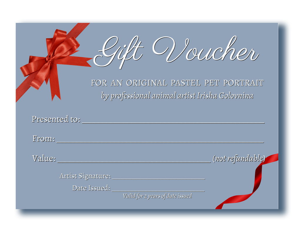 Gift Vouchers For Custom Pet Portraits
